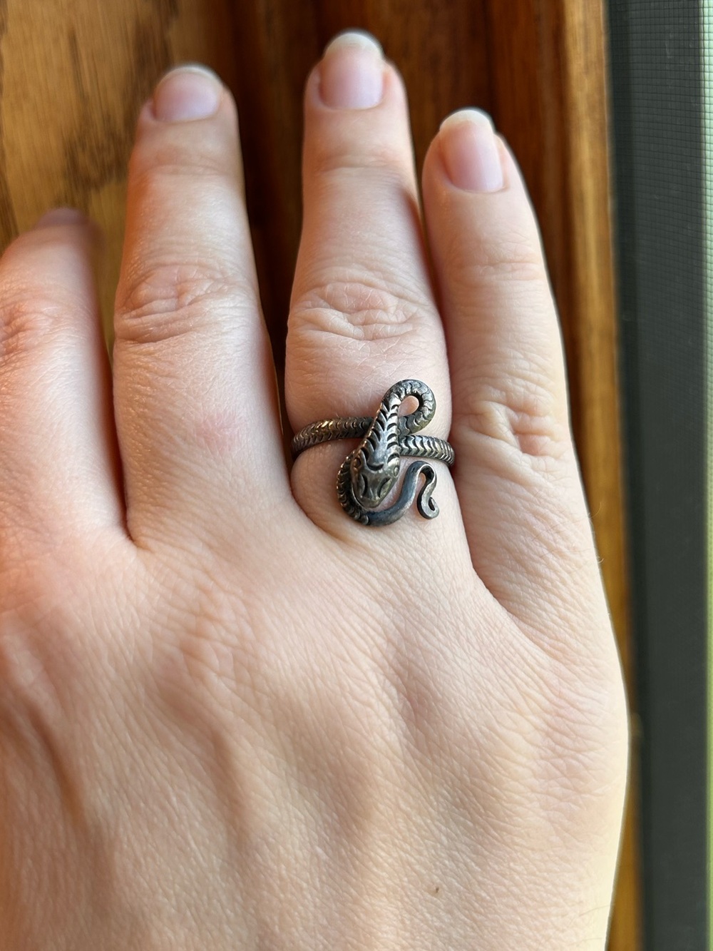 Vintage sterling silver 925 snake ring